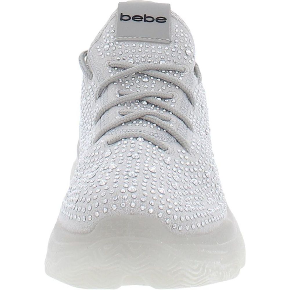 Bebe Sport Womens Leyla Silver Casual and Fashion Sneakers Sneakers NWOB - Picture 2 of 4
